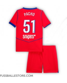 Günstige Paris Saint-Germain Willian Pacho #51 3rd trikot Kinder 2025-26 Kurzarm (+ Kurze Hosen)
